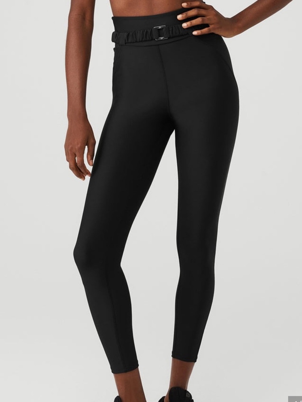 ALO Yoga Black Airlift 7/8 Leggings belt